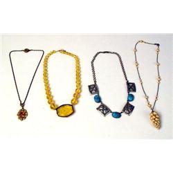 A GROUP OF FOUR NECKLACES