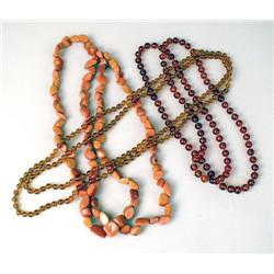 THREE BEADED NECKLACES