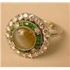 Image 1 : A PLATINUM, DIAMOND, EMERALD, AND CENTE