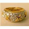 Image 1 : A YELLOW GOLD AND PAVE SET DIAMOND DOME