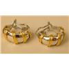 Image 1 : A PAIR OF ITALIAN 18K WHITE AND YELLOW 