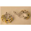 Image 2 : A PAIR OF ITALIAN 18K WHITE AND YELLOW 