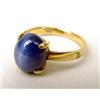 Image 3 : A 14K YELLOW GOLD AND STAR SAPPHIRE RIN