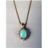 Image 2 : A 14K YELLOW GOLD, OPAL, AND DIAMOND PE