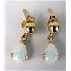 Image 3 : A 14K YELLOW GOLD, OPAL, AND DIAMOND PE
