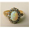 Image 1 : A 14K YELLOW GOLD, OPAL, AND DIAMOND RI
