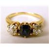 Image 1 : A 14K YELLOW GOLD DIAMOND AND SAPPHIRE 