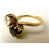 Image 2 : A 14K YELLOW GOLD DIAMOND AND SAPPHIRE 