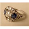 Image 1 : AN 18K WHITE GOLD DIAMOND AND SAPPHIRE 