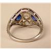 Image 3 : AN 18K WHITE GOLD DIAMOND AND SAPPHIRE 