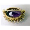 Image 3 : A 14K YELLOW GOLD AMETHYST AND PEARL OV