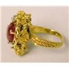 Image 2 : A 14K YELLOW GOLD, DIAMOND, AND CABOCHO