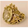 Image 1 : A 14K YELLOW GOLD AND CITRINE RING