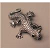 Image 2 : A PLATINUM AND DIAMOND SALAMANDER BROOC