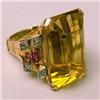 Image 1 : AN OVAL RUBY AND TRILLION DIAMOND 14K Y