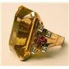 Image 3 : AN OVAL RUBY AND TRILLION DIAMOND 14K Y