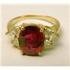 Image 1 : A 14K YELLOW GOLD, LARGE CITRINE, RUBY,