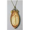 Image 2 : AN ART NOUVEAU PLATINUM, IVORY, GOLD, A