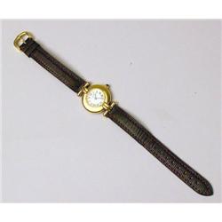 A CARTIER VERMEIL WRISTWATCH