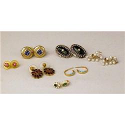 SEVEN PAIRS OF EARRINGS