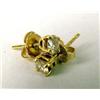 Image 3 : A PAIR OF 14K YELLOW GOLD DIAMOND STUD 