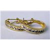 Image 1 : A PAIR OF 14K YELLOW GOLD AND DIAMOND H