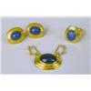 Image 1 : A SUITE OF 14K YELLOW GOLD AND LAPIS LA