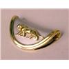 Image 2 : A 14K YELLOW GOLD AND SILVER SLIDE