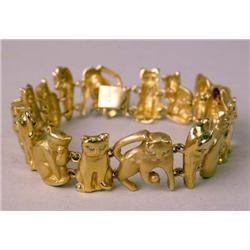 A 14K YELLOW GOLD BRACELET