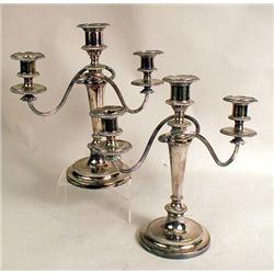 A PAIR OF SILVER PLATED BIRKS ENGLISH C
