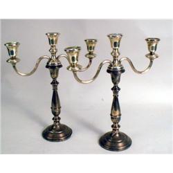 A PAIR OF AMSTON STERLING SILVER THREE 