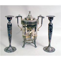 A PAIR OF BARBOUR SILVER PLATE COMPANY 