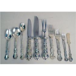 A SET OF GORHAM STERLING SILVER FLATWAR