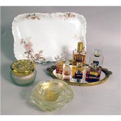 A GROUP OF SIX ASSORTED FRENCH GLASS PE