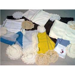 A GROUP OF TABLE LINENS