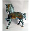 Image 2 : A CARVED WOODEN PRANCING HORSE REPLICA
