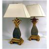 Image 1 : A PAIR OF CARVED WOOD PAINTED AND GILT 