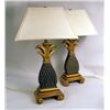 Image 2 : A PAIR OF CARVED WOOD PAINTED AND GILT 