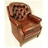 Image 2 : AN OXBLOOD RED LEATHER UPHOLSTERED CLUB