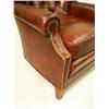 Image 3 : AN OXBLOOD RED LEATHER UPHOLSTERED CLUB