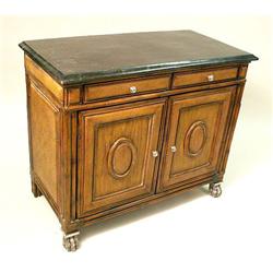 A CONTEMPORARY REGENCY STYLE WALNUT AND