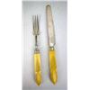 Image 1 : A SET OF TWELVE BONE STYLE CARVED KNIVE