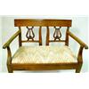 Image 2 : A NEOCLASSICAL WALNUT DOUBLE CHAIR BACK