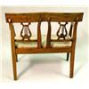 Image 4 : A NEOCLASSICAL WALNUT DOUBLE CHAIR BACK
