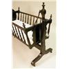 Image 2 : A TURNED MAPLE SELF-ROCKING CRADLE