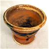 Image 2 : A GLAZED REDWARE FLOWER POT WIH CRIMPED