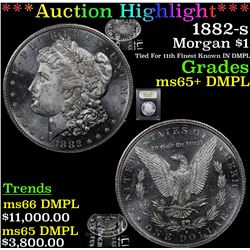 ***Auction Highlight*** 1882-s Morgan Dollar $1 Graded GEM+ DMPL BY USCG (fc)