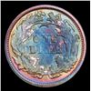 Image 3 : ***Auction Highlight*** 1874-p W/ Arrows Rainbow Toned Seated Liberty Dime 10c Graded GEM++ Unc BY U