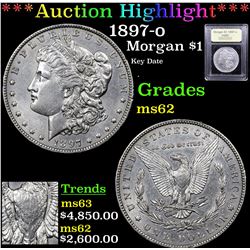 ***Auction Highlight*** 1897-o Morgan Dollar $1 Graded Select Unc By USCG (fc)