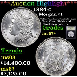 ***Auction Highlight*** 1884-o Morgan Dollar $1 Graded Gem++ Unc BY USCG (fc)